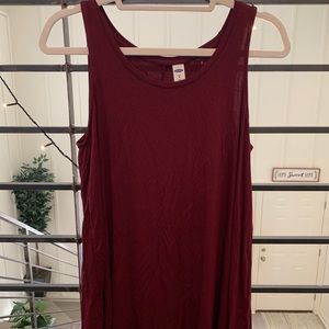 Maroon Long Tank Top